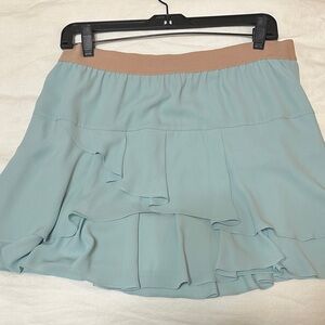 Elegant Blue and Tan Women's Skirt